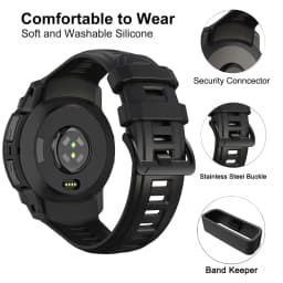 Original Silicone Strap for Garmin Instinct 3 45mm 50mm Accessories 22mm 26mm Sports Bracelet Correa for Garmin Instinct 3 Band