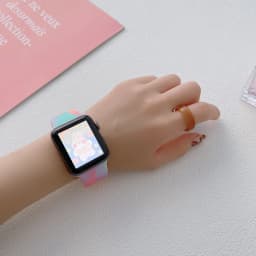 Fashion Aurora Silicone Strap for Apple Watch Ultra 49mm Band 45 44 38 40 41 46 42mm Bracelet iWatch Series 12 11 10 9 8 7 6 5 4