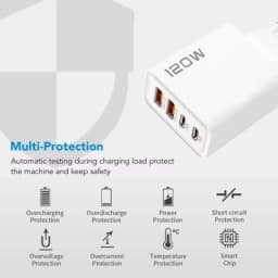 PD 120W 4 Ports USB C Charger Quick Charge 3.0 Type C USB Phone Chargers Fast Charging Adapter for Samsung iPhone Xiaomi Huawei