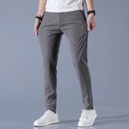 2026 Spring Summer Men's Ice Silk Golf Casual Slim Straight Thin Trousers Male Fashion Stretch Breathable Jogging 28-38