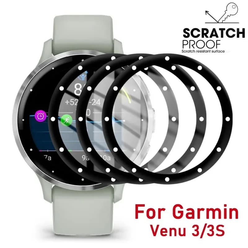 1-3PCS Protective Film For Garmin Venu 3 3S Screen Protector Anti-scratch Film For Garmin Venu 3 3s Soft Fibre Film Accessories
