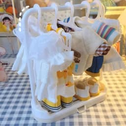 Plastic Doll Clothes Rack Miniature Dollhouse Furniture Toy Cosplay Closet Organizer for 15/20cm Cotton Doll Playing House Gift