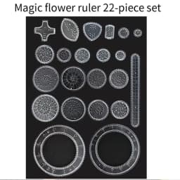 22pcs Spirograph Drawing Kaleidoscope Ruler Set Geometry Ruler Math Roulette Drawing Tool Learning Drawing Toy Art Tool