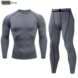 2pcs Men Compression Sportswear Suit Elastic Training Sports Yoga Sets Workout Jogging Fitness Clothing Tracksuit Pants Sporting