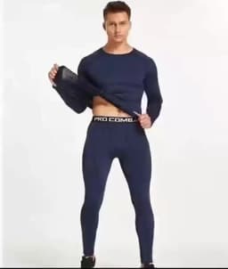 2pcs Men Compression Sportswear Suit Elastic Training Sports Yoga Sets Workout Jogging Fitness Clothing Tracksuit Pants Sporting
