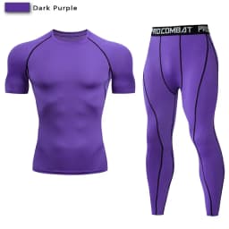 2pcs Men Compression Sportswear Suit Elastic Training Sports Yoga Sets Workout Jogging Fitness Clothing Tracksuit Pants Sporting