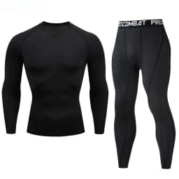 2pcs Men Compression Sportswear Suit Elastic Training Sports Yoga Sets Workout Jogging Fitness Clothing Tracksuit Pants Sporting