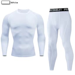 2pcs Men Compression Sportswear Suit Elastic Training Sports Yoga Sets Workout Jogging Fitness Clothing Tracksuit Pants Sporting