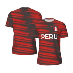 Fashion Peru Flag Graphic Football T Shirts For Men Trend 3D National Emblem Printed Sports T-shirts Loose Breathable Tees Tops