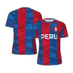 Fashion Peru Flag Graphic Football T Shirts For Men Trend 3D National Emblem Printed Sports T-shirts Loose Breathable Tees Tops