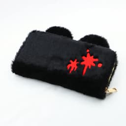 Cute cartoon Black Bear Zip Plush Wallet Money Card Holders Female Handbags Clutch Wallet