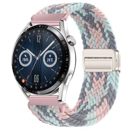 20mm 22mm Nylon Braided Strap for Samsung Galaxy Watch 7 6 5 4 Strap Magnetic Band for Huawei Watch GT6 5Pro GT4 3Pro 46mm Strap