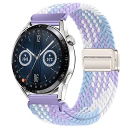 20mm 22mm Nylon Braided Strap for Samsung Galaxy Watch 7 6 5 4 Strap Magnetic Band for Huawei Watch GT6 5Pro GT4 3Pro 46mm Strap