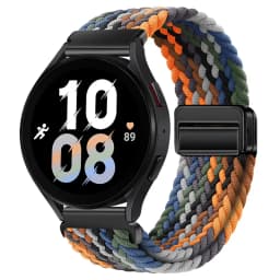 20mm 22mm Nylon Braided Strap for Samsung Galaxy Watch 7 6 5 4 Strap Magnetic Band for Huawei Watch GT6 5Pro GT4 3Pro 46mm Strap