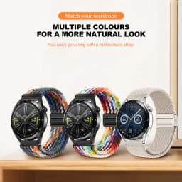 20mm 22mm Nylon Braided Strap for Samsung Galaxy Watch 7 6 5 4 Strap Magnetic Band for Huawei Watch GT6 5Pro GT4 3Pro 46mm Strap