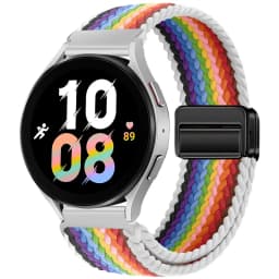 20mm 22mm Nylon Braided Strap for Samsung Galaxy Watch 7 6 5 4 Strap Magnetic Band for Huawei Watch GT6 5Pro GT4 3Pro 46mm Strap