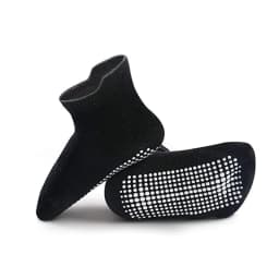12 Pairs Basic Black, White and Grey Children's Socks, Adhesive Anti-Slip Socks, Baby Walker Socks, Boys' Socks and Girls' Socks