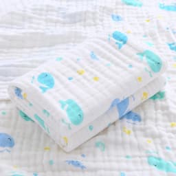 4-Layer Gauze Infant Washcloth Baby Bath Towel Newborn Bathrobe Cotton Swaddle Blanket for Boy Girl Children's Blanket