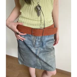 Vintage Marbled Brown Wide Belt For Women Waist Belt With Decorative Design For Skirts And Shirts Exclusive Minimalist Style