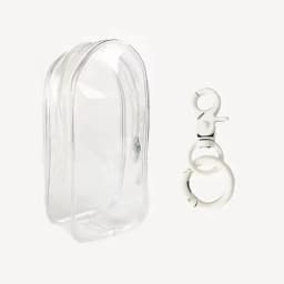 For Labubu V2 Transparent Colorful Protector Case Doll Accessories Organizer Box Plush Doll Display Bag Outdoor with Keychain