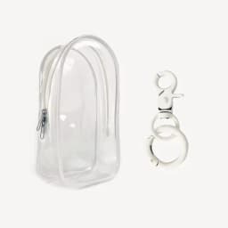 For Labubu V2 Transparent Colorful Protector Case Doll Accessories Organizer Box Plush Doll Display Bag Outdoor with Keychain