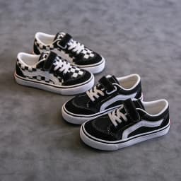Children's Canvas Shoes Boys Board Shoes New Net Red Low Gang Middle and Large Children Baby Girls Board Shoes Parent-Child Shoe