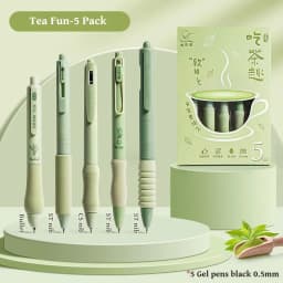 5pcs/set Kawaii 0.5mm Quick-drying Neutral Pen ST Pen Head High-value Gel Pen School Student Office Stationery Supplies