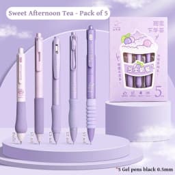 5pcs/set Kawaii 0.5mm Quick-drying Neutral Pen ST Pen Head High-value Gel Pen School Student Office Stationery Supplies