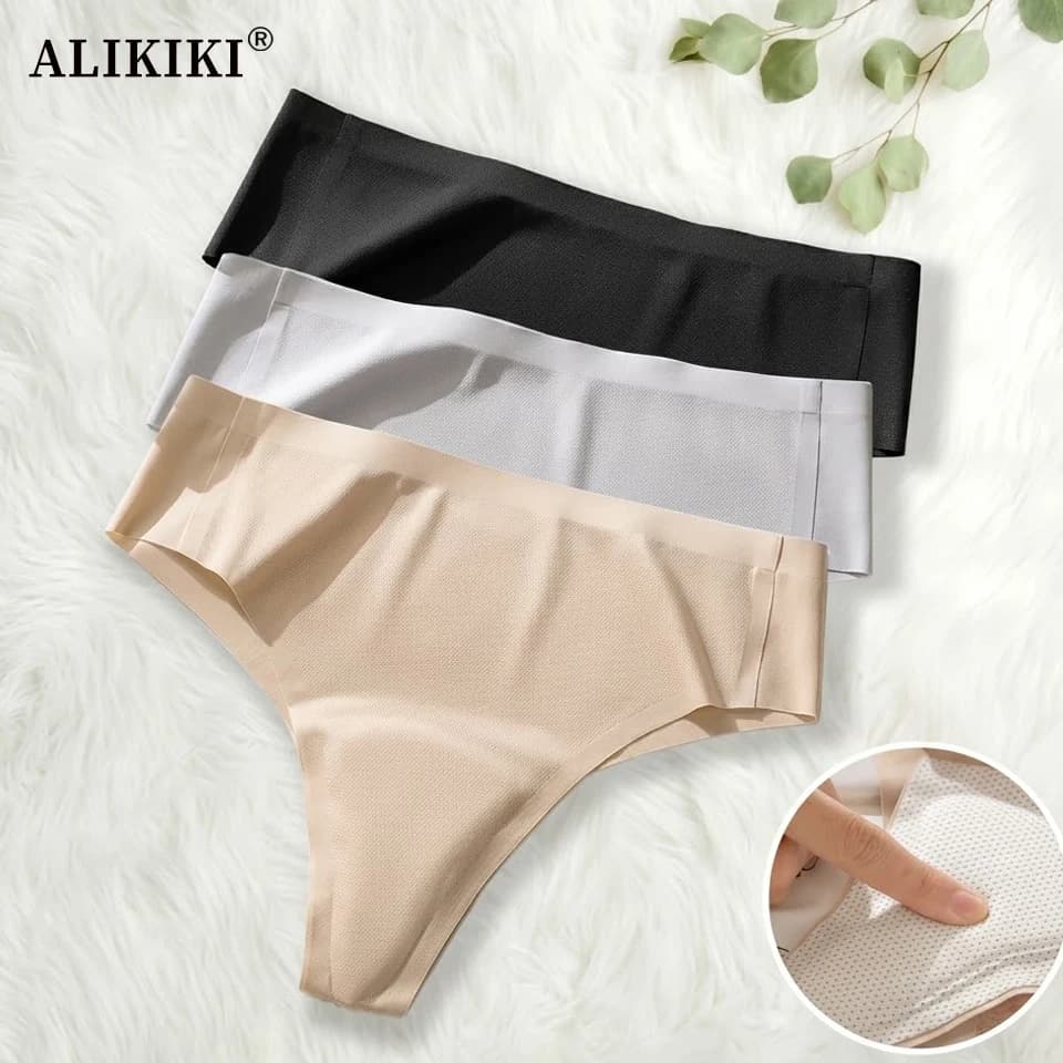 3Pcs Anti Camel Toe Seamless Thongs No Show Cameltoe Proof Panties Briefs with Front Concealer Protection for Workout Leggings