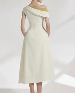 Meetlove White Sleeveless A Line Ankle Length One-shoulder Evening Dresses Simple Sequin Customized 2025