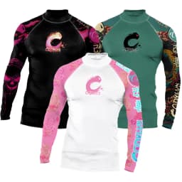 High Elasticity Couple UPF 50+ Long Sleeve Rash Guard Men Quick Dry Surf Shirt Sun Protection Swimwear for Swimming Beach Sports