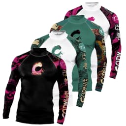 High Elasticity Couple UPF 50+ Long Sleeve Rash Guard Men Quick Dry Surf Shirt Sun Protection Swimwear for Swimming Beach Sports