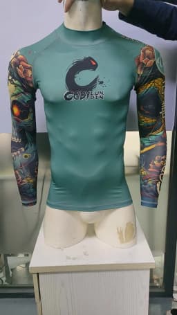 High Elasticity Couple UPF 50+ Long Sleeve Rash Guard Men Quick Dry Surf Shirt Sun Protection Swimwear for Swimming Beach Sports