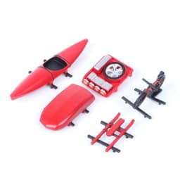 CM 5pcs/set Car Roof Accessories For 1/64 Model Cars Toy Miniatures Plastic Luggage Box Rack Kayaking Sledding Bicycle