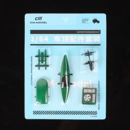 CM 5pcs/set Car Roof Accessories For 1/64 Model Cars Toy Miniatures Plastic Luggage Box Rack Kayaking Sledding Bicycle