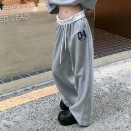 American fashion retro sports pants for women in spring and summer high waisted and drooping casual pants loose pants