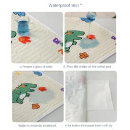 Waterproof Washable Mattress Urine Mat for Baby Toddlers Cute Cartoon Bed Protector Diaper Bedding Urine Pads Cloth Breathable