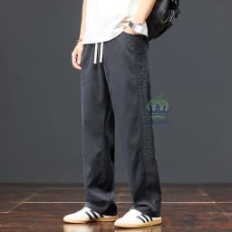 Autumn Soft Lyocell Fabric Pants Men Baggy Straight Wide Leg Pants Elastic Waist y2k Jogging Casual Trousers Plus Size 5XL