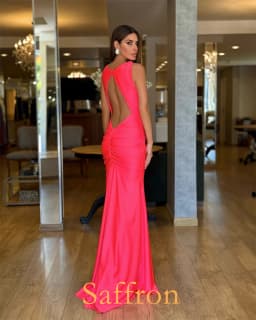 Customized Exquisite V-Neck Spaghetti Straps Evening Dress Temperament  Mermaid Celebrity Gowns Fashion  Backless Party Dress