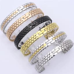 6mm 8mm 10mm 12mm 14mm 16mm For Any Brand Women Stainless Steel Watch Band Strap Ceramic Watchband Rose Gold Mesh Belt Bracelet