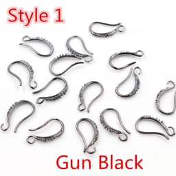 17x10mm 20pcs Rhodium Silver Gold Plated Earring Findings Earrings Clasps Hooks Fittings DIY Jewelry Making Accessories Earwire