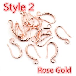 17x10mm 20pcs Rhodium Silver Gold Plated Earring Findings Earrings Clasps Hooks Fittings DIY Jewelry Making Accessories Earwire