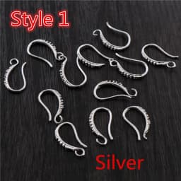 17x10mm 20pcs Rhodium Silver Gold Plated Earring Findings Earrings Clasps Hooks Fittings DIY Jewelry Making Accessories Earwire