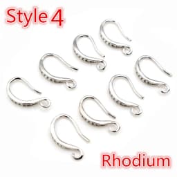 17x10mm 20pcs Rhodium Silver Gold Plated Earring Findings Earrings Clasps Hooks Fittings DIY Jewelry Making Accessories Earwire