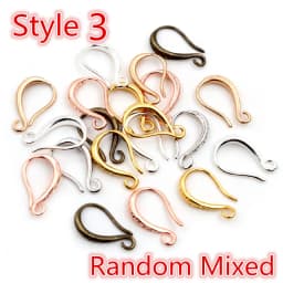 17x10mm 20pcs Rhodium Silver Gold Plated Earring Findings Earrings Clasps Hooks Fittings DIY Jewelry Making Accessories Earwire