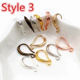 17x10mm 20pcs Rhodium Silver Gold Plated Earring Findings Earrings Clasps Hooks Fittings DIY Jewelry Making Accessories Earwire