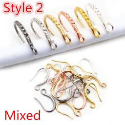 17x10mm 20pcs Rhodium Silver Gold Plated Earring Findings Earrings Clasps Hooks Fittings DIY Jewelry Making Accessories Earwire