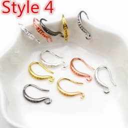 17x10mm 20pcs Rhodium Silver Gold Plated Earring Findings Earrings Clasps Hooks Fittings DIY Jewelry Making Accessories Earwire