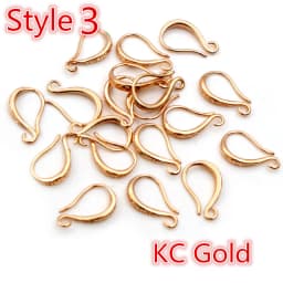 17x10mm 20pcs Rhodium Silver Gold Plated Earring Findings Earrings Clasps Hooks Fittings DIY Jewelry Making Accessories Earwire