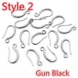 17x10mm 20pcs Rhodium Silver Gold Plated Earring Findings Earrings Clasps Hooks Fittings DIY Jewelry Making Accessories Earwire